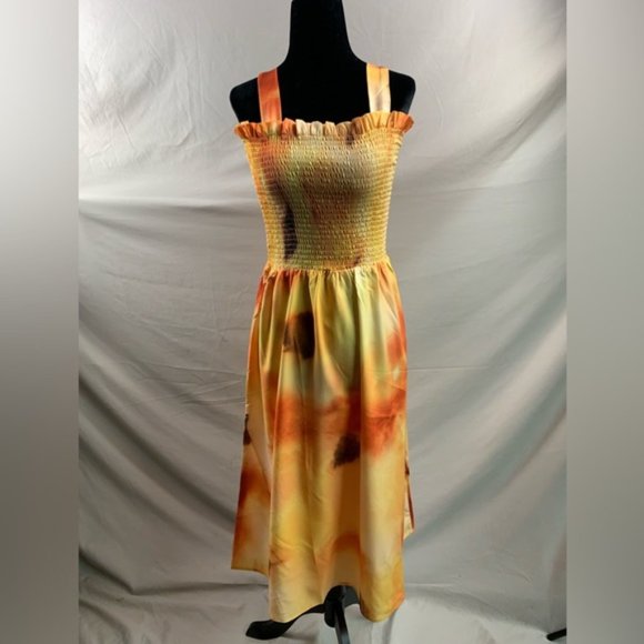 Tie Dye Shirred Cami Dress - Picture 5 of 6